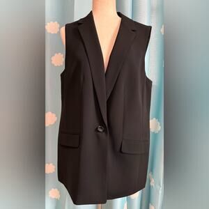 Talbots black collared suit vest. 16 plus size